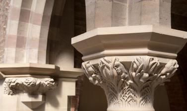 Carved botanical capital