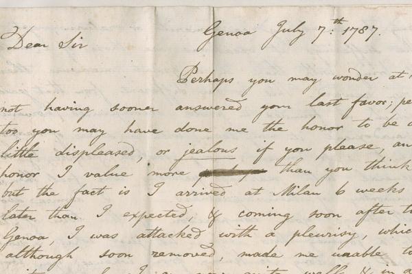 Library and Archive, William Jones letter, Oxford Museum of Natural History