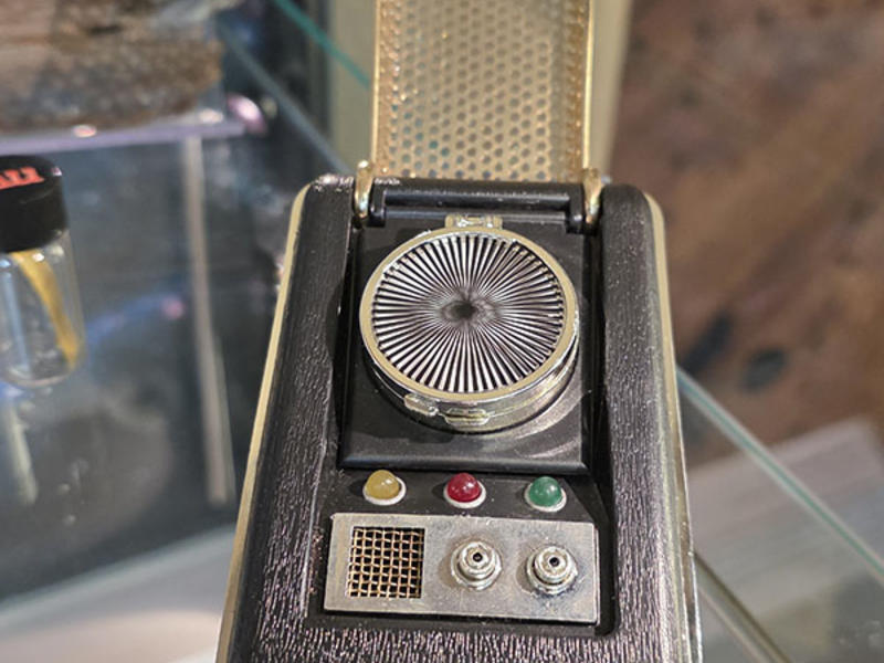Model of a 'starfleet communicator' from Start Trek
