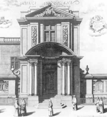 Engraving of the Old Ashmolean Museum, now the Museum of the History of Science